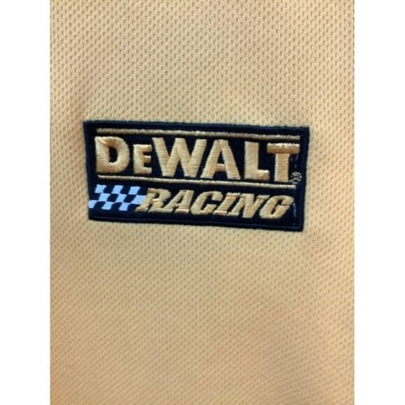 Chase Authentics Matt Kenseth DeWalt Racing Polo Shirt XL Yellow Embroidered - Picture 5 of 6